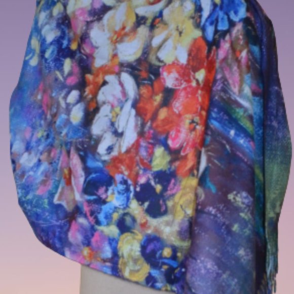 Woman extra long scarf - Picture 2 of 5